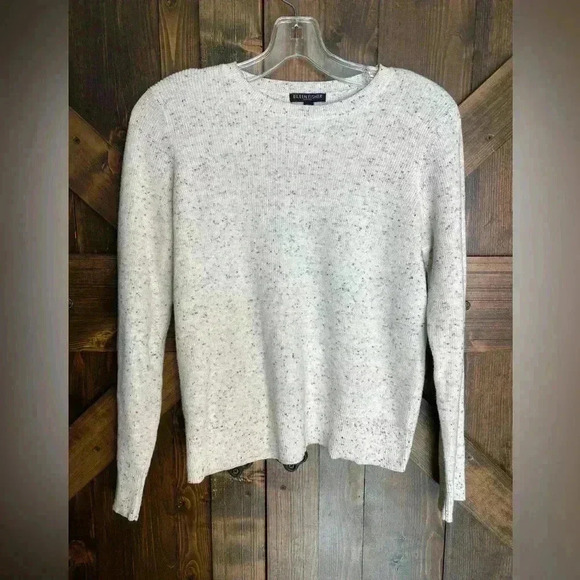 Eileen Fisher Organic Cotton Speckle Pullover Crew Neck Sweater Size PS - Picture 1 of 7